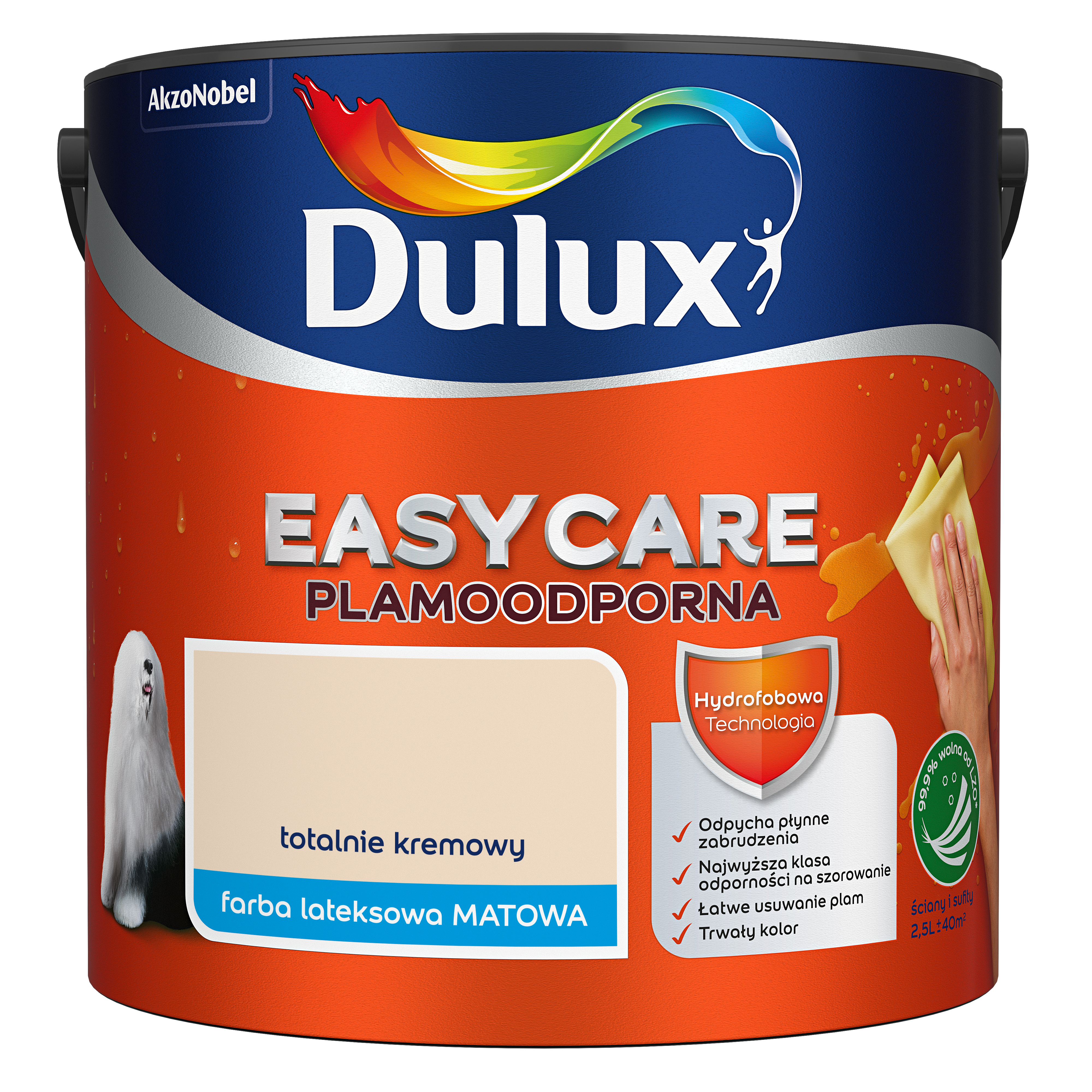 Dulux EasyCare <br> totalnie kremowy <br> 2.5 l