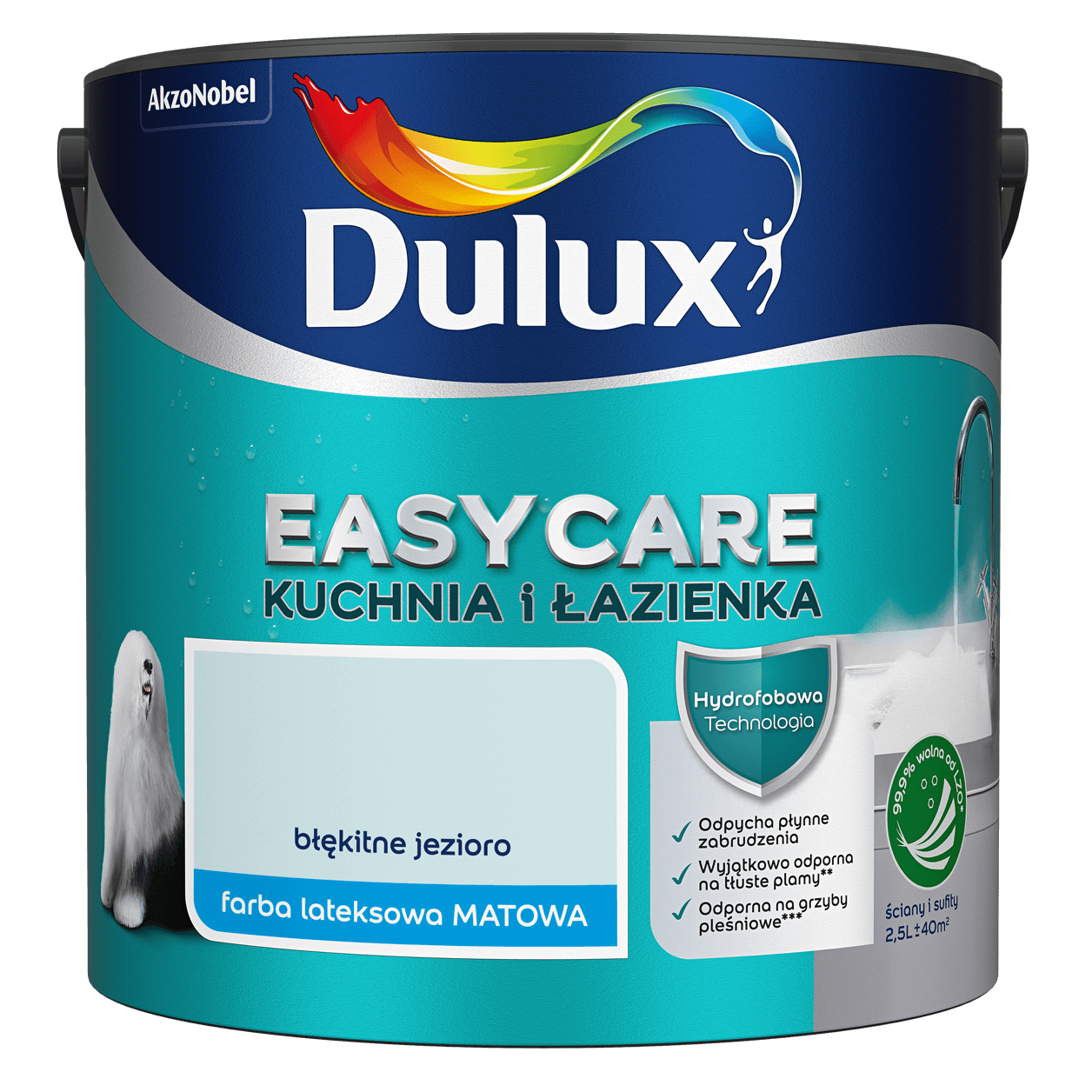 Dulux EasyCare Kuchnia i Łazienka <br> błękitne jezioro <br> 2.5 l