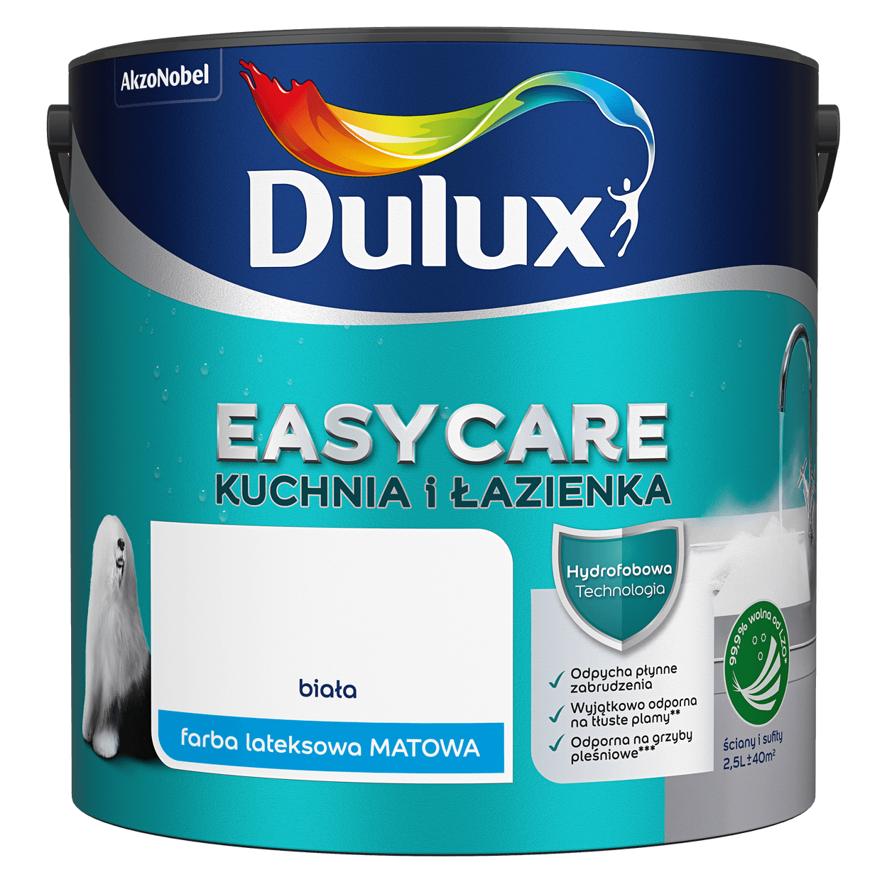 Dulux EasyCare Kuchnia i Łazienka <br> biała <br> 2.5 l