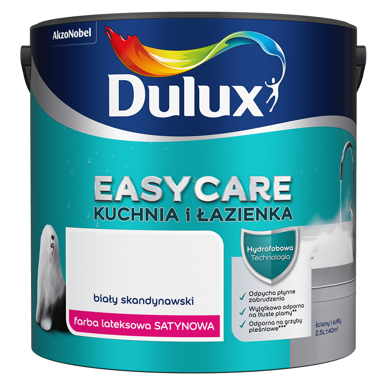 Dulux EasyCare Kuchnia i Łazienka <br> Biały Skandynawski <br> 2,5L